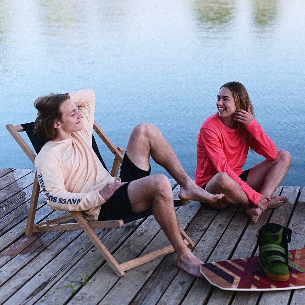 Koszulka sportowa unisex żółta Surf long