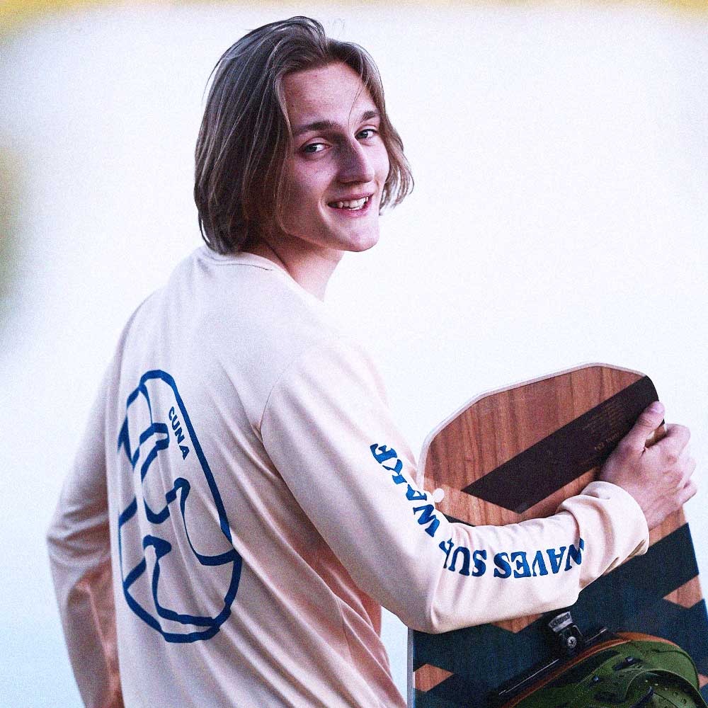 Koszulka sportowa unisex żółta Surf long