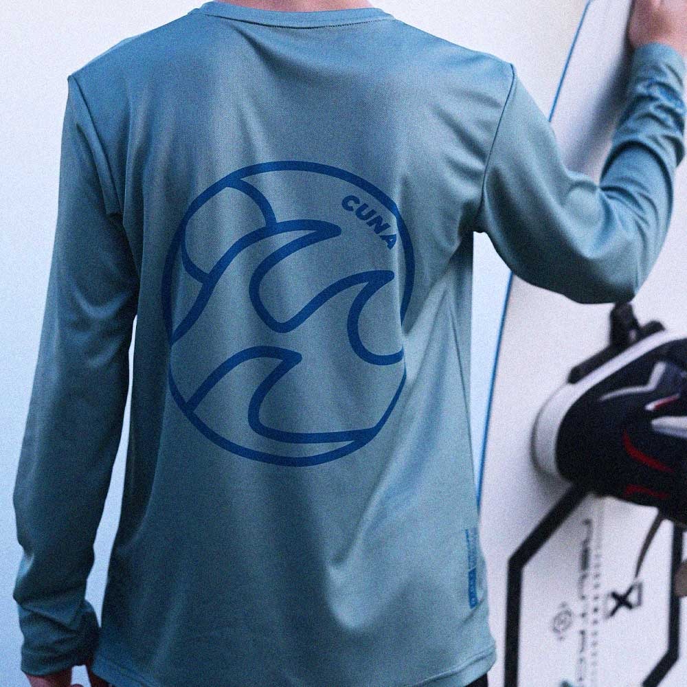 Koszulka sportowa unisex zielona Surf long