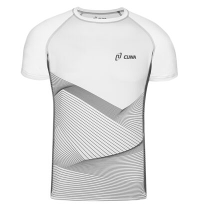 Koszulka sportowa męska biała Rashguard Geogóry
