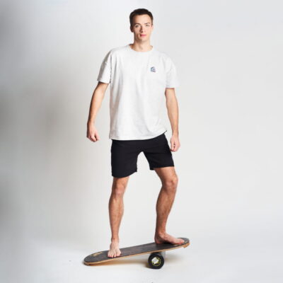 T-shirt bawełniany męski biały melanż Tee Oversize Sand Storm