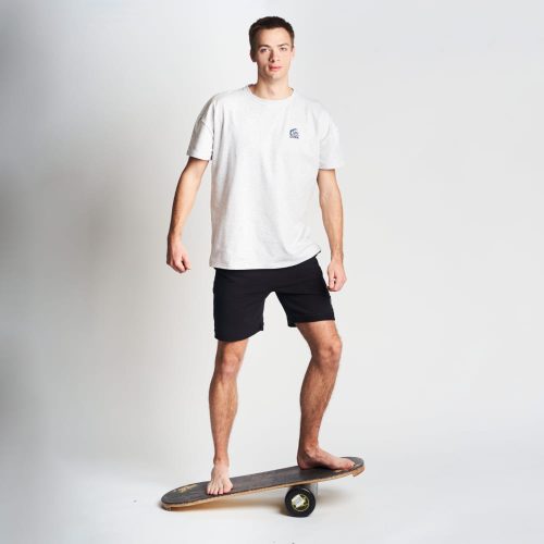 T-shirt bawełniany męski biały melanż Tee Oversize Sand Storm