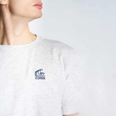 T-shirt bawełniany męski biały melanż Tee Oversize Sand Storm