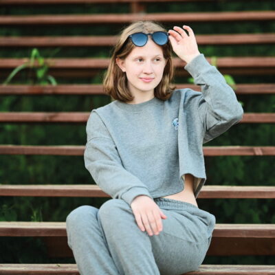 Dres bawełniany damski szary Pure Short Girl