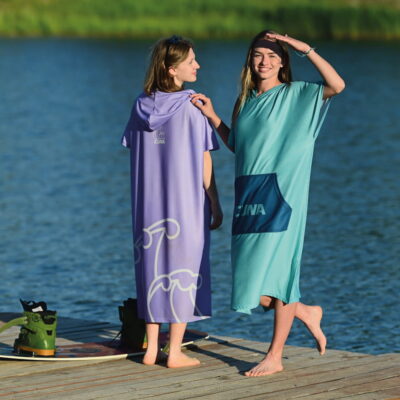 Peleryna plażowa unisex fioletowa Lavender Waves