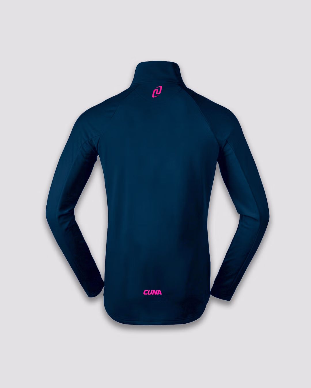 BLUZA ACTIVE PRO_GRANATOWA_NEONOWO RÓŻOWE ZNAKOWANIE_TYŁ