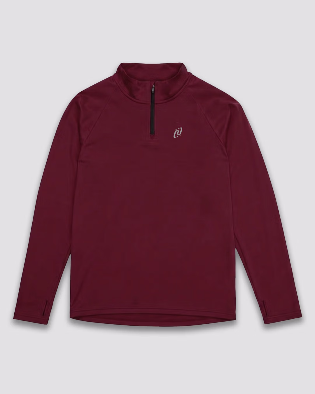 BLUZA HALF ZIP_BORDO_PRZÓD