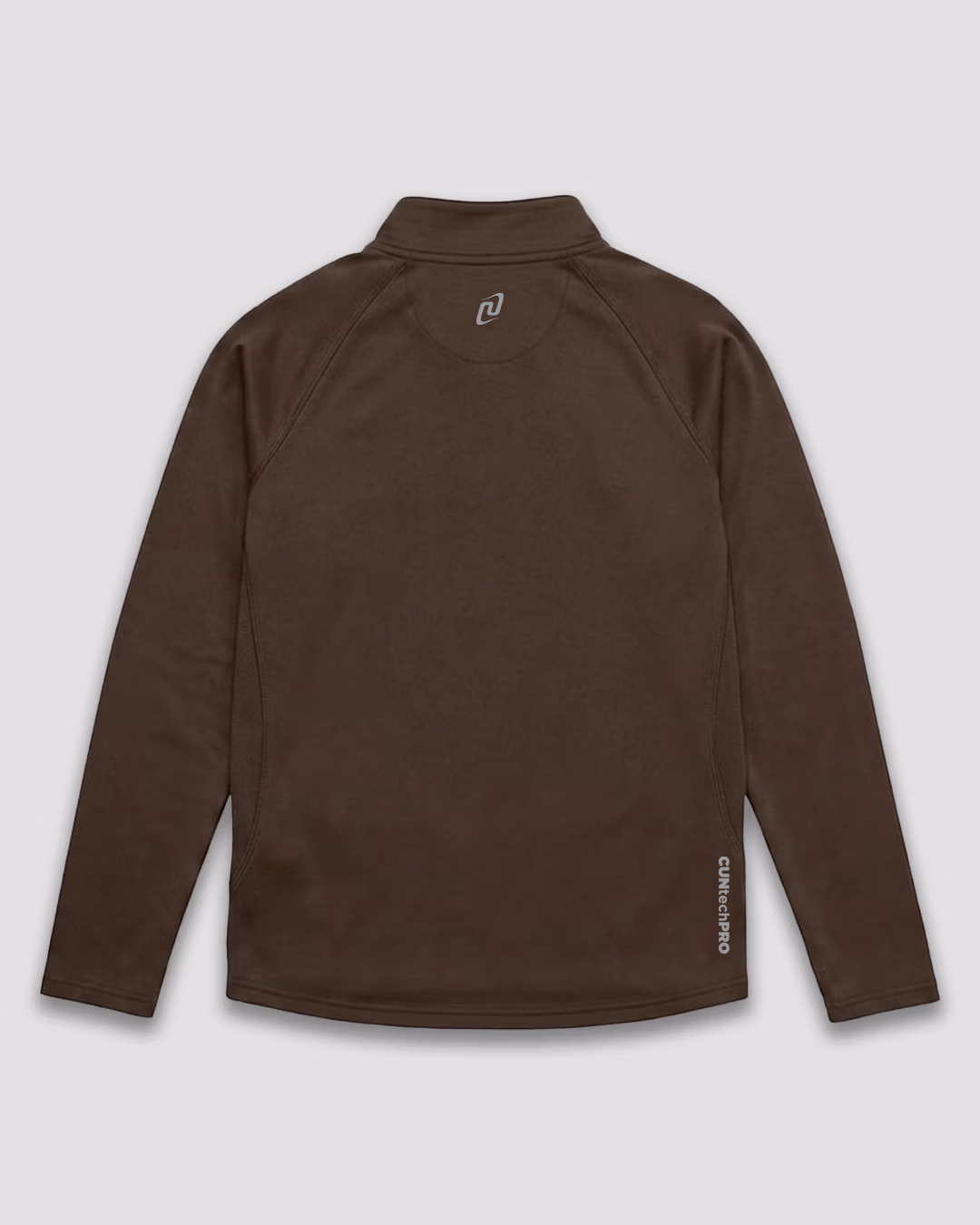BLUZA HALF ZIP_BRĄZOWY_TYŁ