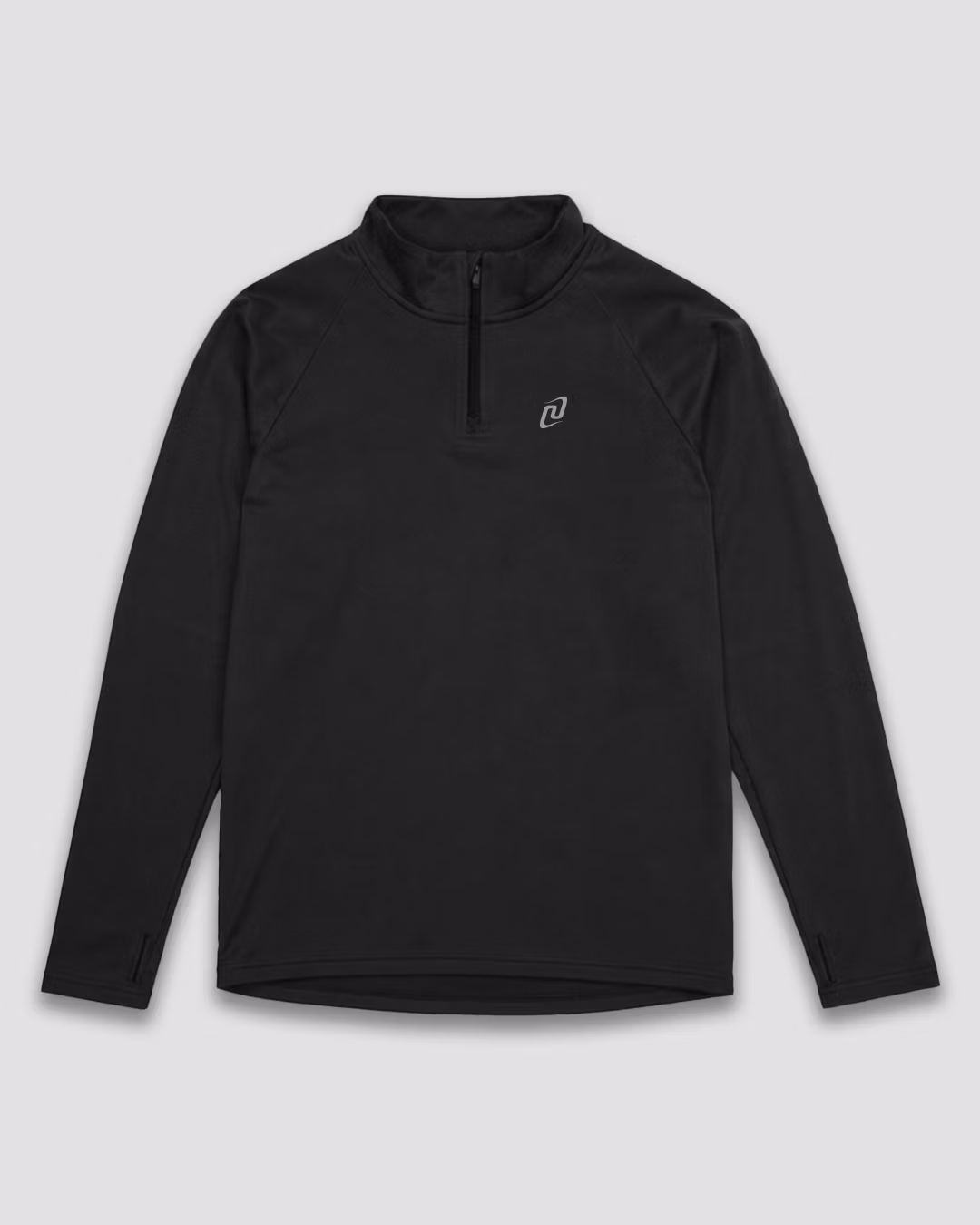 BLUZA HALF ZIP_CZARNY_PRZÓD