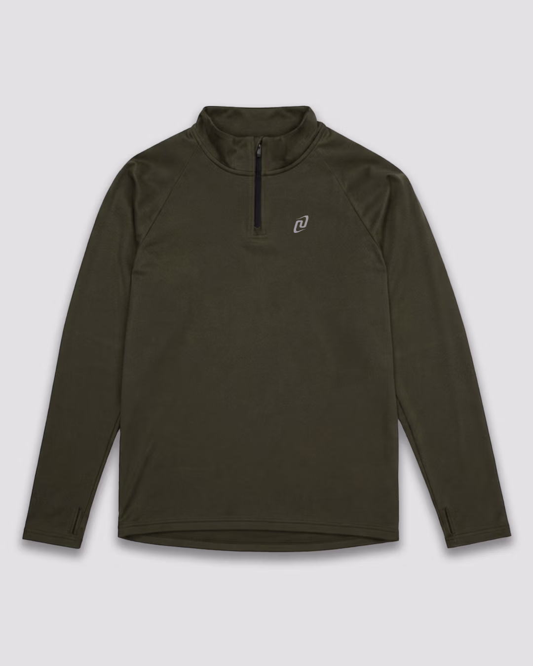 BLUZA HALF ZIP_KHAKI_PRZÓD