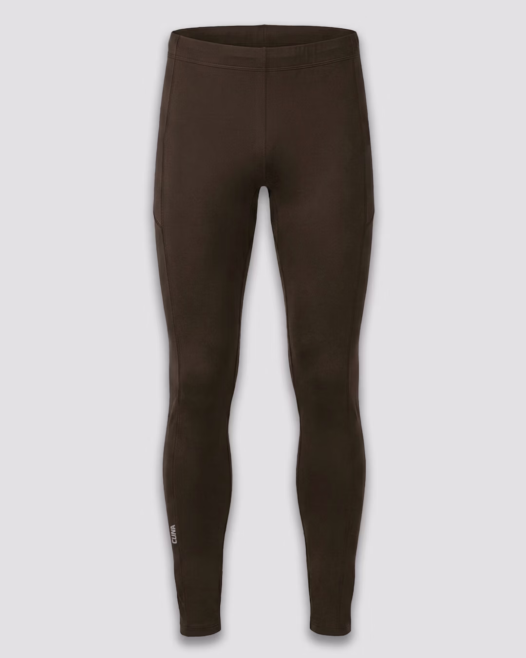 LEGGINSY TERMOAKTYWNE POWER_MĘSKIE_BRĄZOWE_PRZÓD