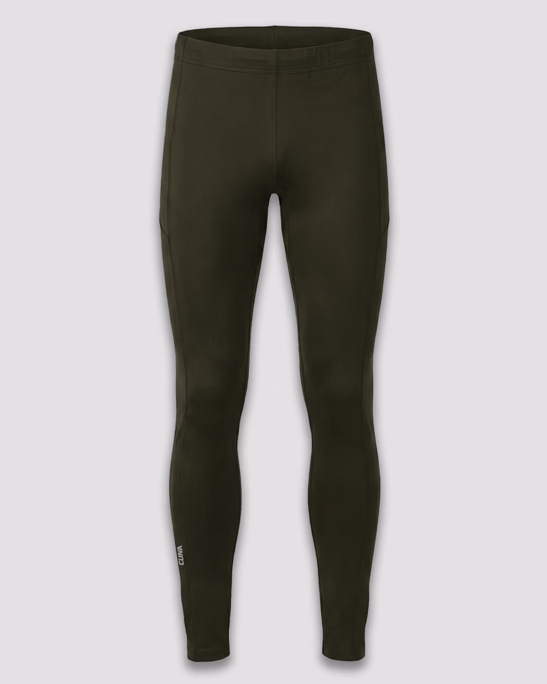 LEGGINSY TERMOAKTYWNE POWER_MĘSKIE_KHAKI_PRZÓD